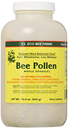 Bee Pollen - Low Moisture Whole Granulars YS Eco Bee Farms 16 oz Granular